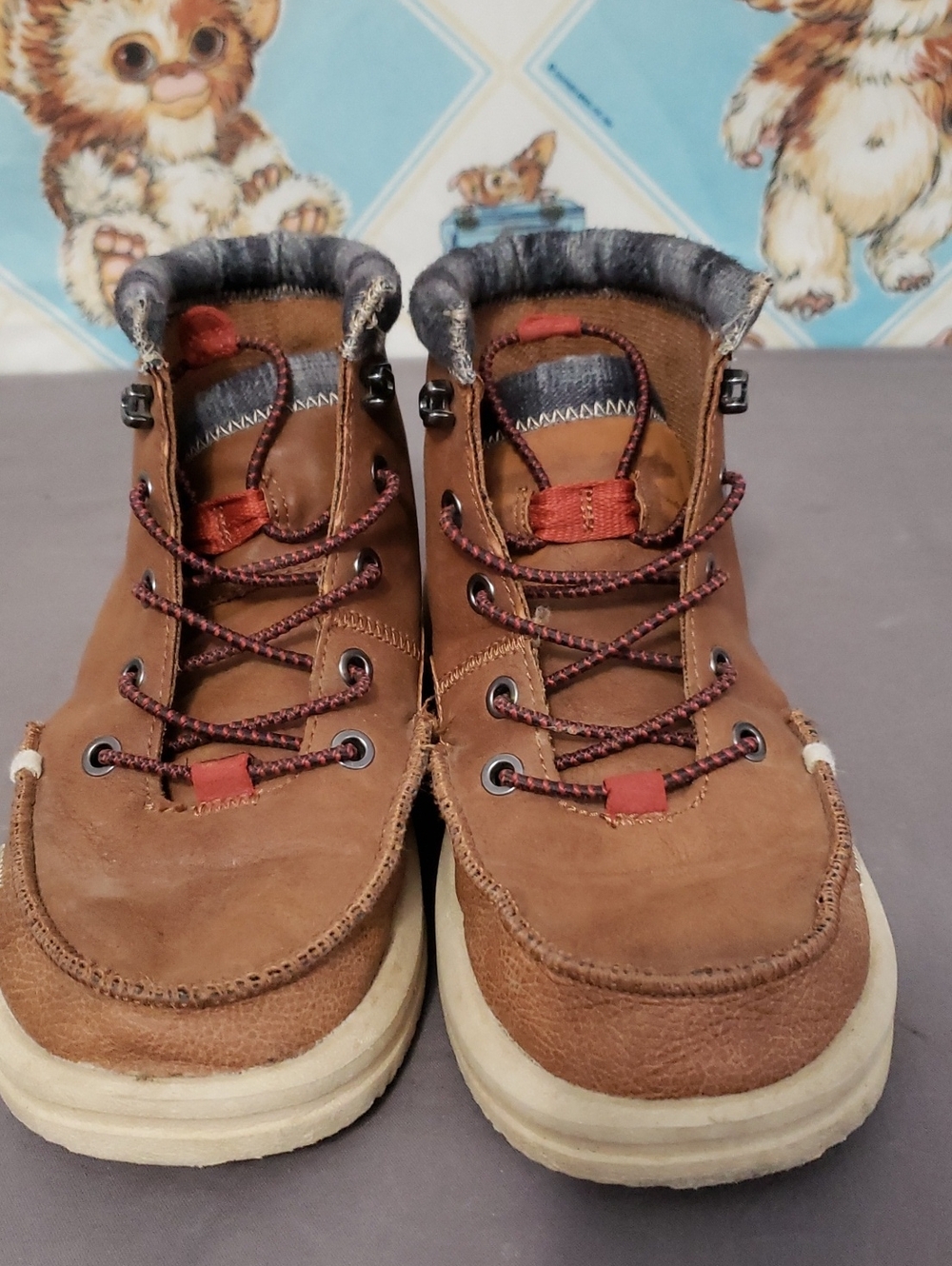 Kids Hey-dude Brown Bradley Boots J4 - Picture 2 of 7